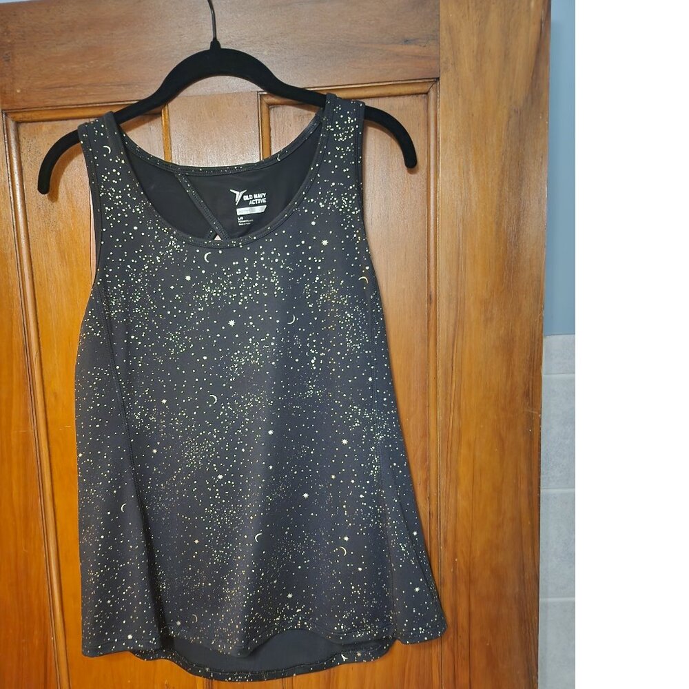 Old Navy Active Astrology Stars and moons active wear top Sz LG